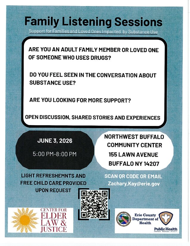 Family Listening Sessions - Support for families impacted by substance use, June 3 2026, 5 to 8 PM at NWBCC