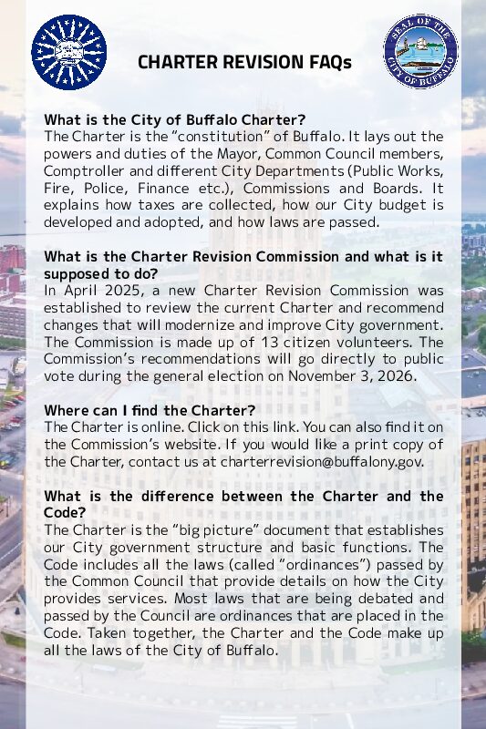 Charter FAQs Updated